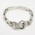 Designer Orlandini for Uno A Erre Italy Sterling Modernist Buckle Link Bracelet 60s - Trendy MCM Home
