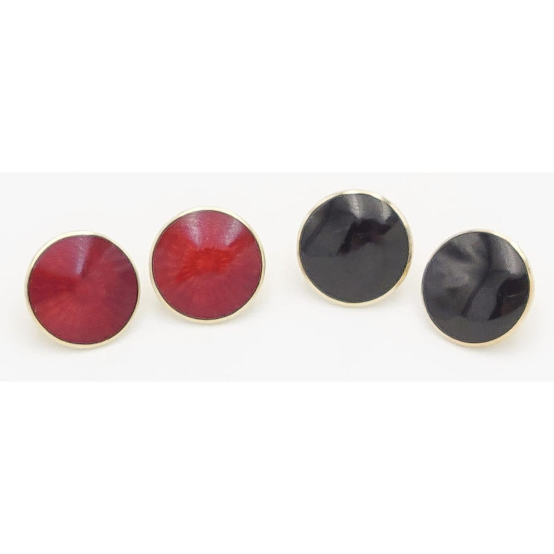 OPRO Jewelry OPRO Norway Sterling &amp; Guilloche Enameled PIERCED Earrings - 2 Sets