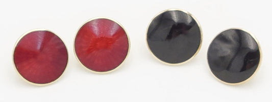 OPRO Jewelry OPRO Norway Sterling & Guilloche Enameled PIERCED Earrings - 2 Sets