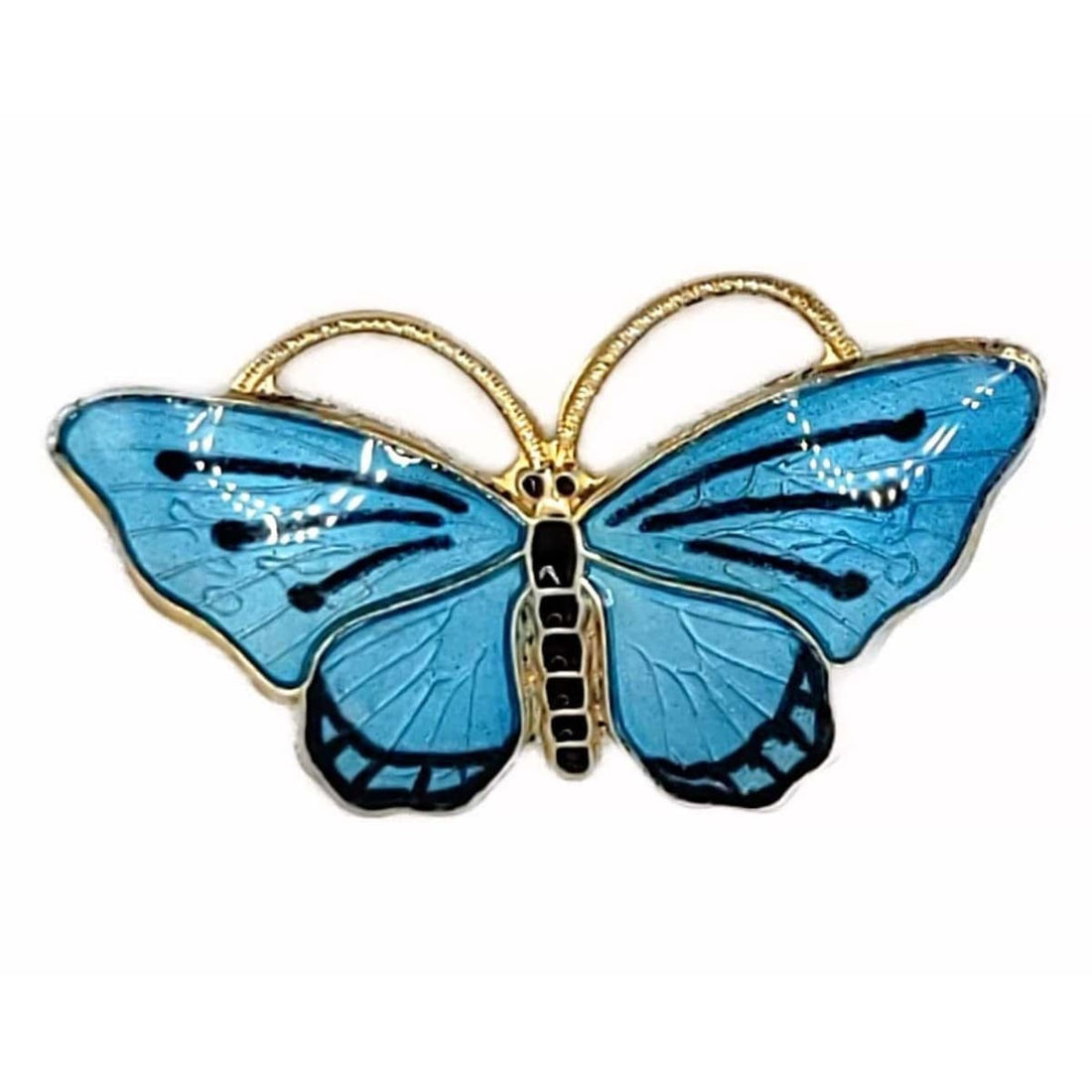OPRO Jewelry VTG Ole Petter Raasch Olsen OPRO Norway Gilt 925SS &amp; Enamel Butterfly Brooch