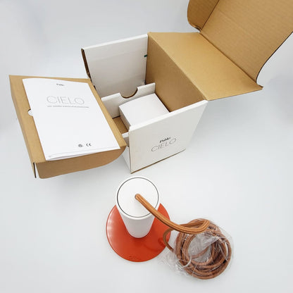 Pablo Cielo Lamps Pablo Designs "Cielo" Minimalist LED Pendant Light White Tomato Copper NIB