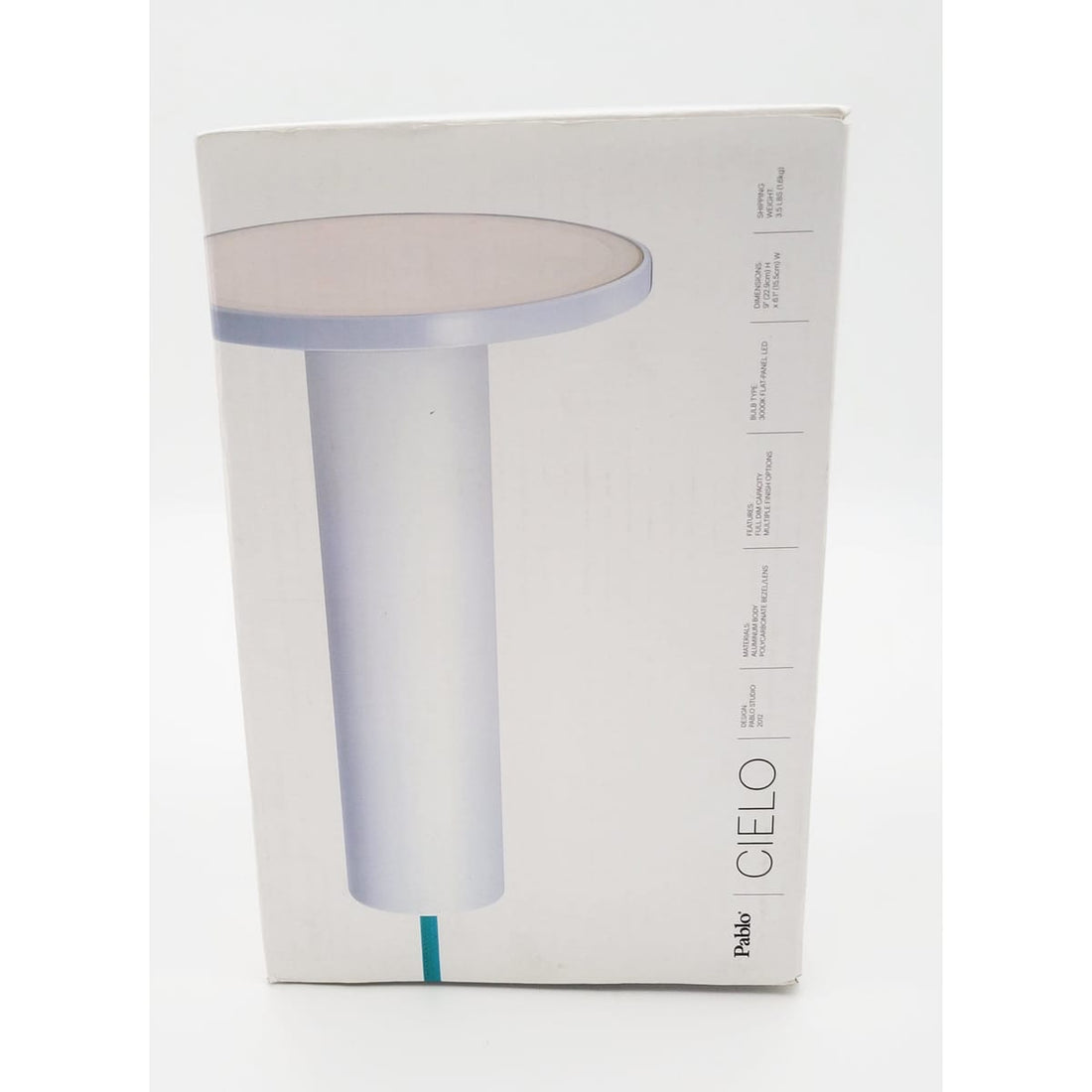 Pablo Cielo Lamps Pablo Designs "Cielo" Modernist Minimalist LED Pendant Light in All White NIB