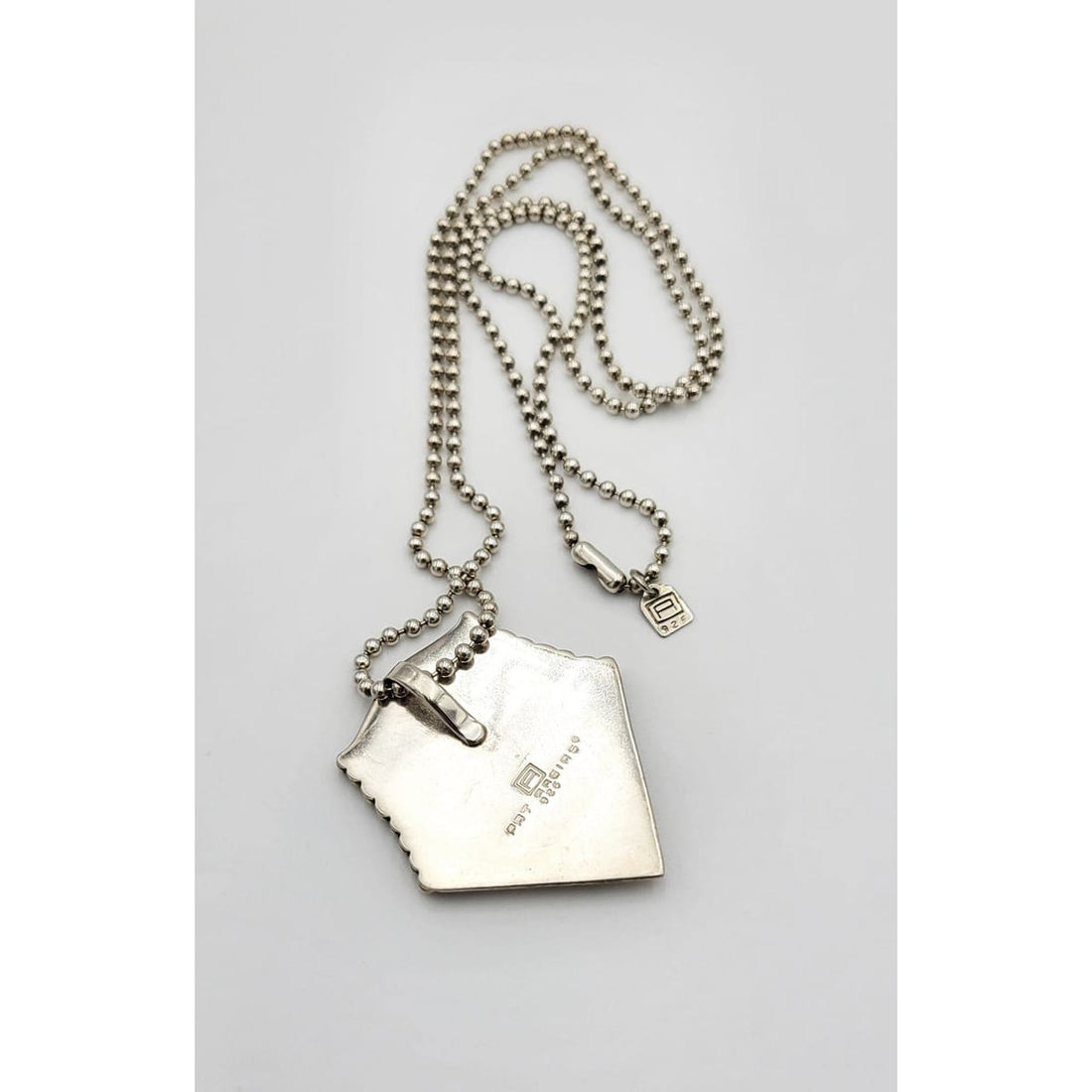 Pat Areias Jewelry Vintage Designer Pat Areias Sterling Silver Basket Weave Pendant Necklace