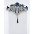 Pat Cheney Jewelry Vintage 925S Enamel Pat Cheney Ortak Malcolm Gray Scottish Scotland HUGE Brooch