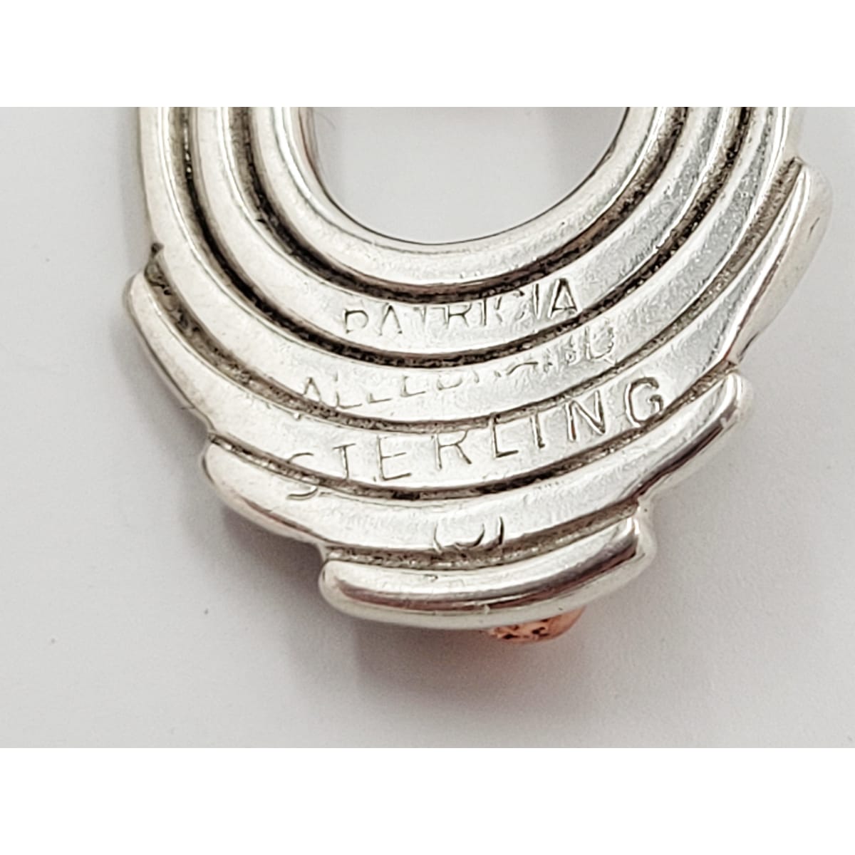 Patricia Allebrand Jewelry Designer Patricia Allebrand Sterling &amp; Copper Modernist Earrings C. 1980/90s
