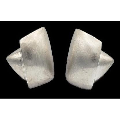 Patricia Von Musulin Jewelry Estate Patricia Von Musulin Sterling Modernist Runway Couture Earrings 1980s
