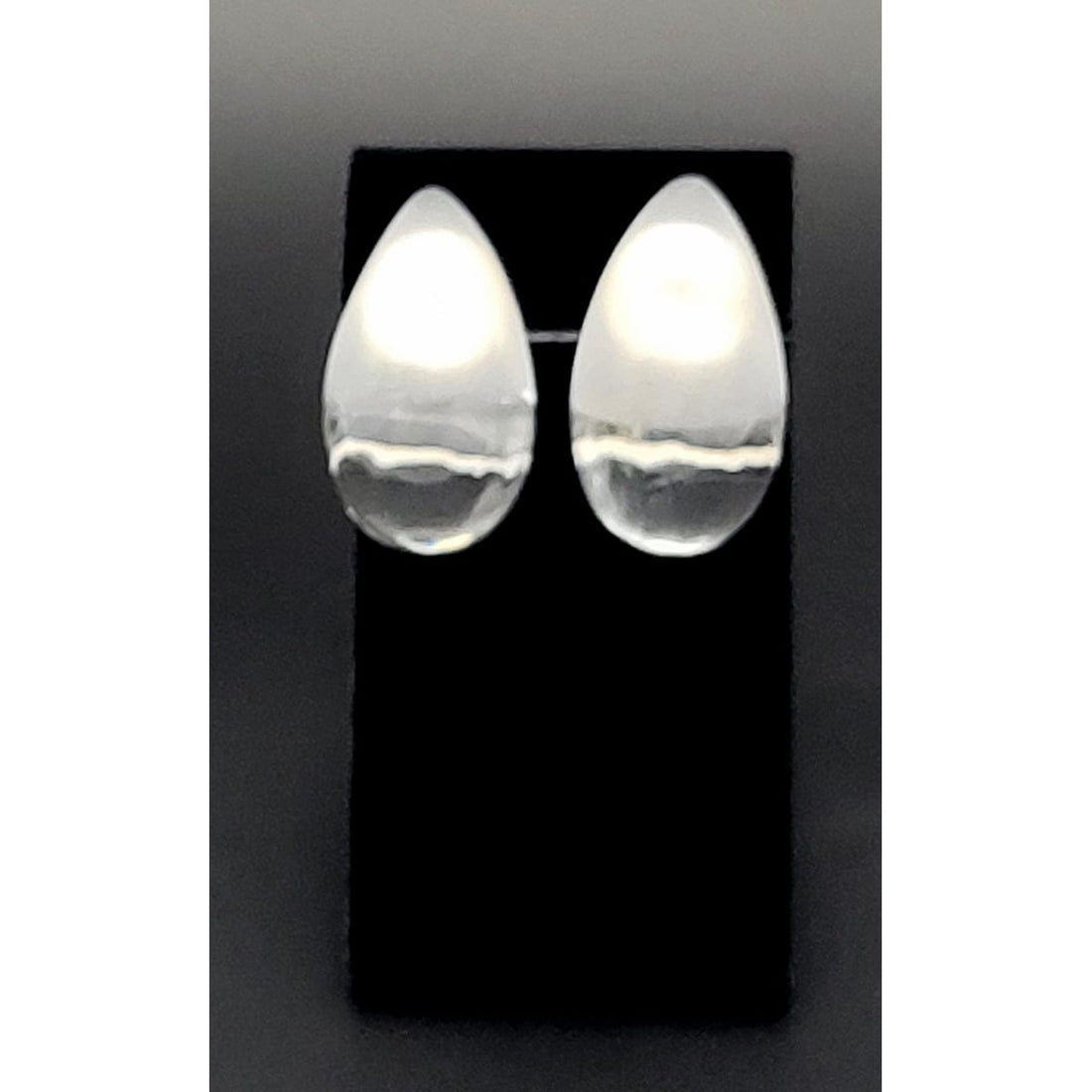 Patricia Von Musulin Jewelry RARE Patricia Von Musulin Sterling Lucite Modernist Runway Couture Earrings 1980s