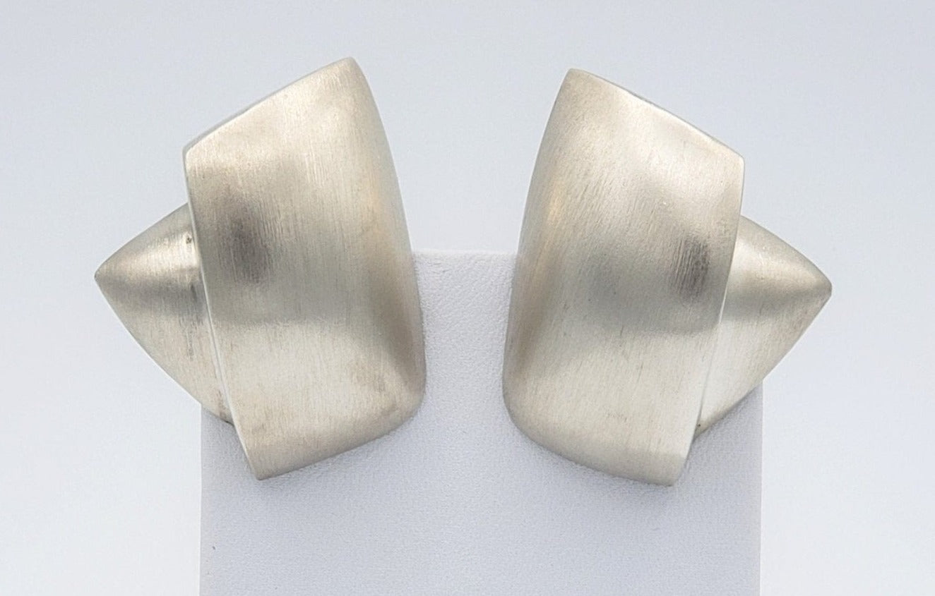 Patricia Von Musulin Jewelry Vintage Estate Patricia Von Musulin 925 Sterling Modernist Sculptural Earrings