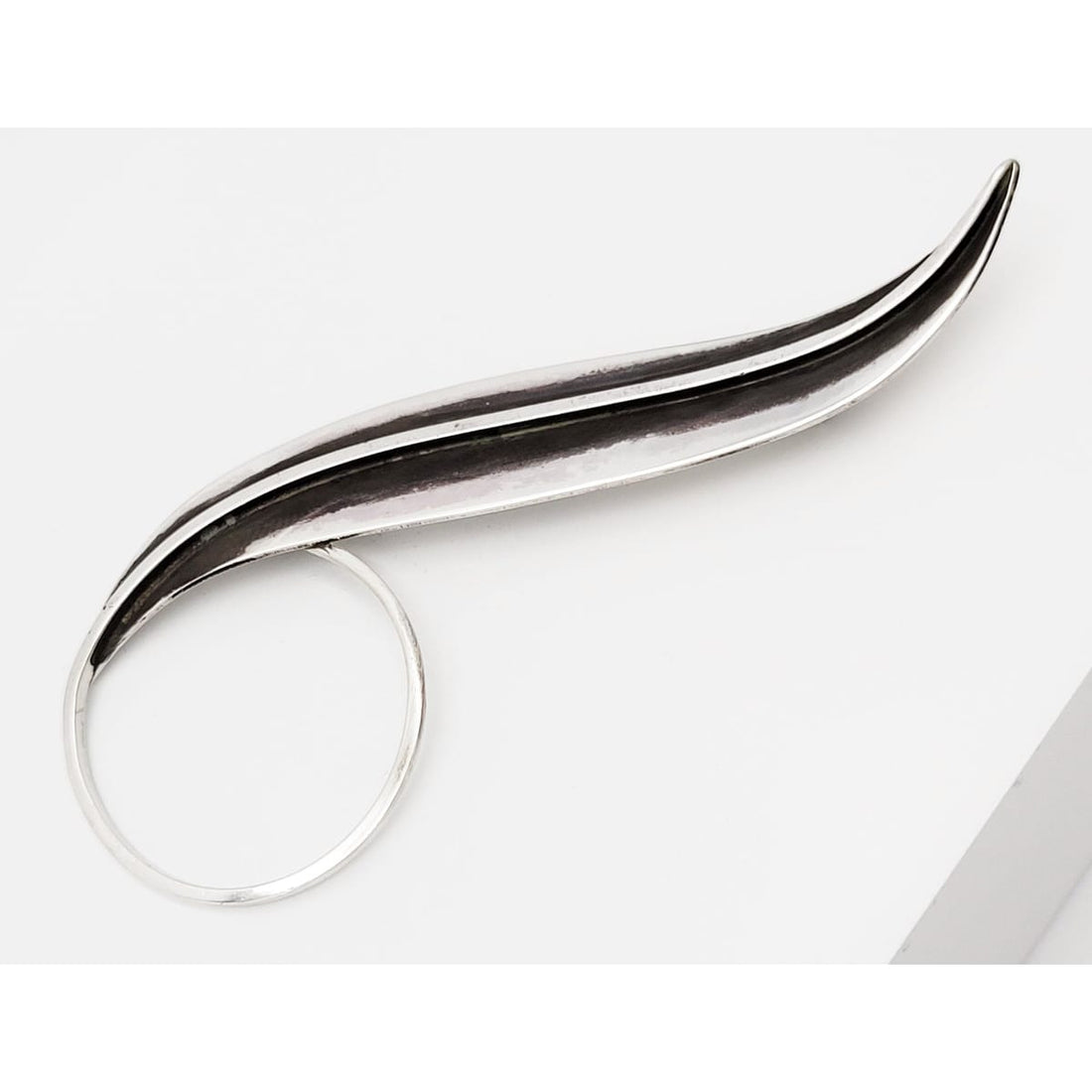 Paul Lobel Jewelry Rare NY Designer Paul Lobel Sterling Silver Enamel Modernist Brooch Circa 1950s