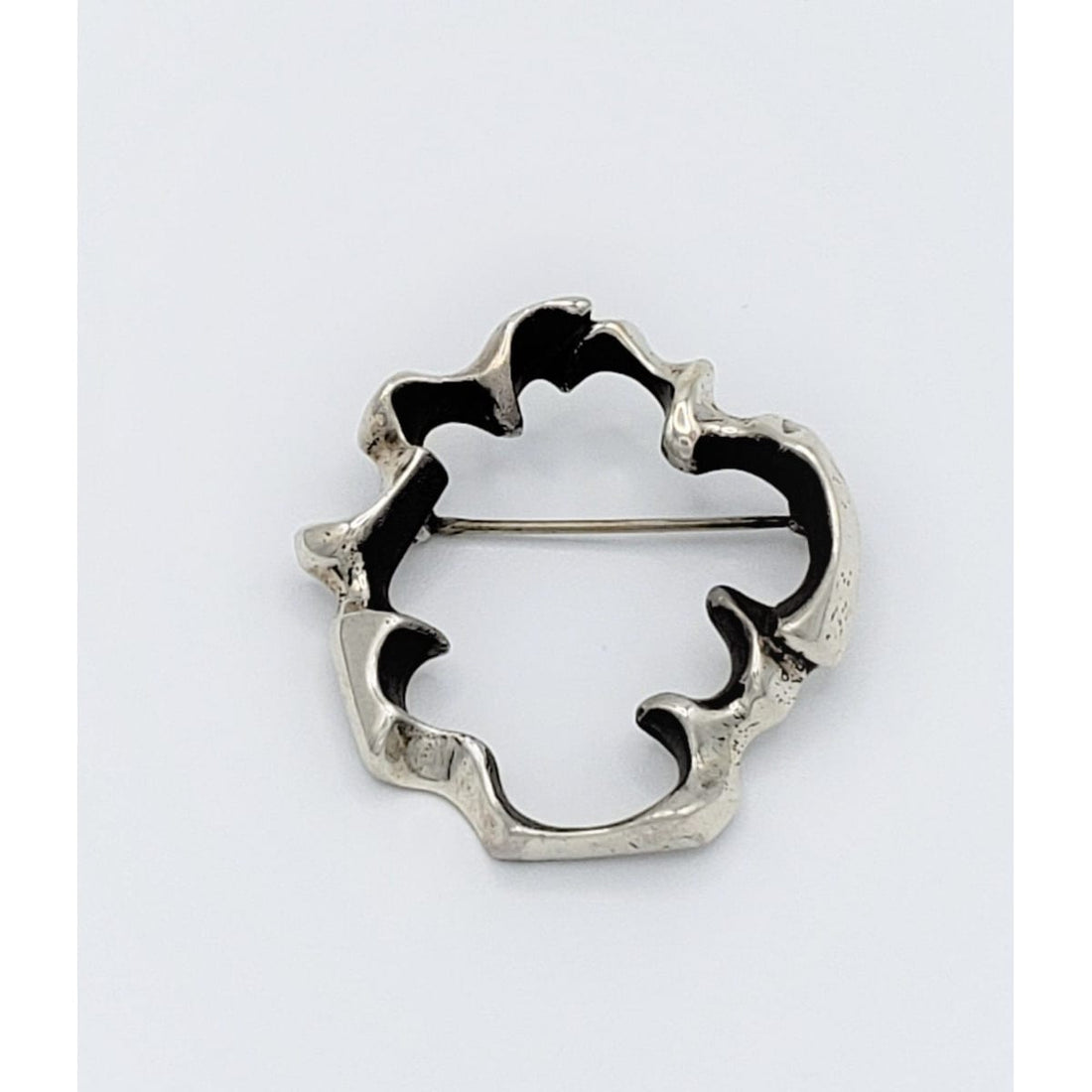 Pearce Jewelry Designers Fred Kate Pearce Sterling Abstract Modernist Brutalist Brooch 1965