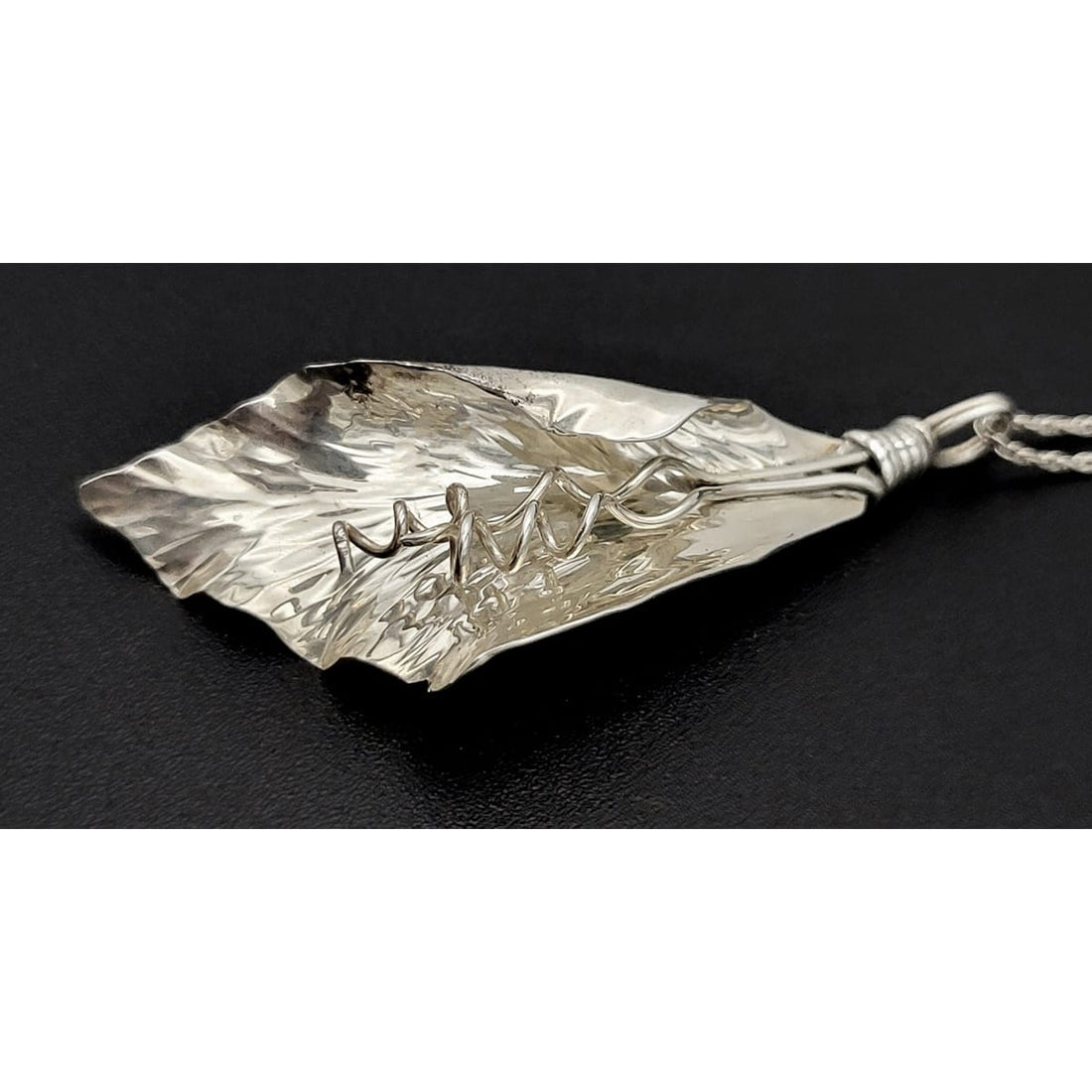 Pearce Jewelry Vintage Sterling Abstract Modernist Fred Kate Pearce Calla Lily Flower Necklace Signed