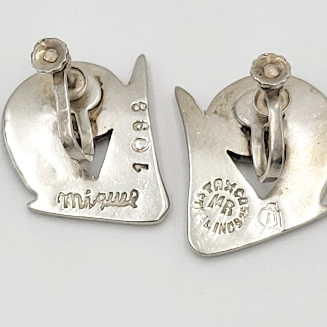 Rancho Alegre Jewelry Stunning Miguel Taxco Rancho Alegre Modernist Sterling Abalone Earrings 50s/60s