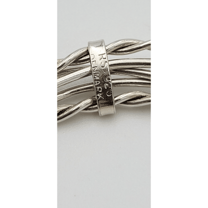 Randers Solv Jewelry Danish Designer Randers Solv Sterling Modernist Set - 5 Connected Bangles 1980s