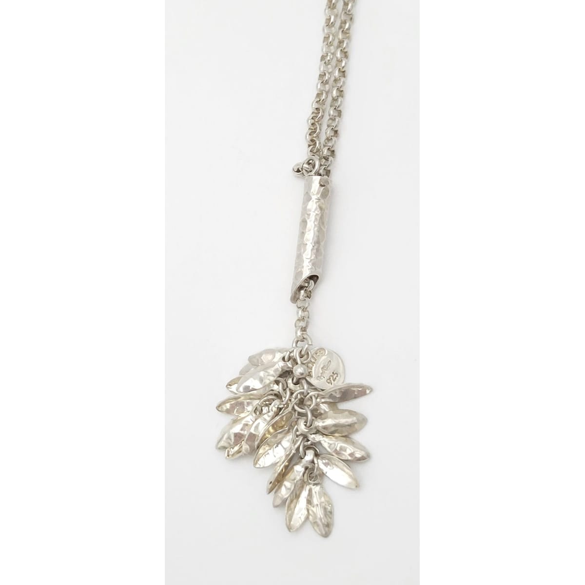 Rapul Cano Jewelry Designer Rapul Cano Mexico Artisan Sterling Modernist Lariat Tassel Necklace