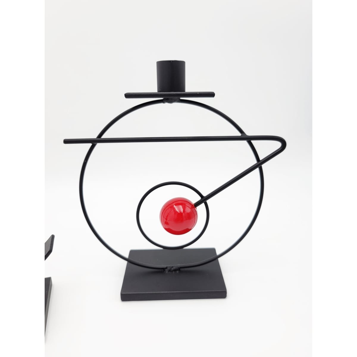 Rick Martin Clock and Candleholder Rick Martin Abstract Modernist Pop Art Memphis Style Clock &amp; Candleholder