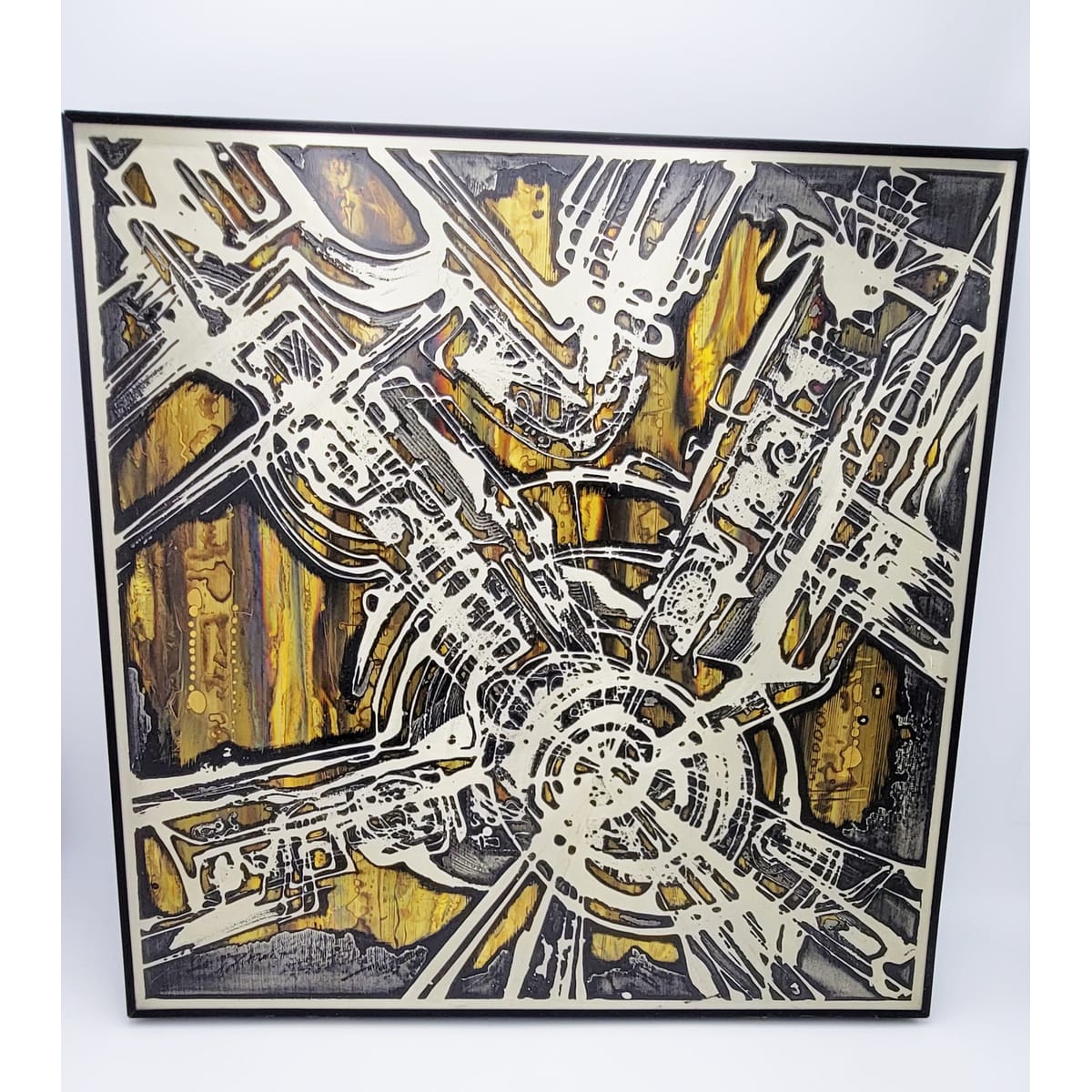 Rohne Art 1971 Bernhard Rohne Brutalist Mixed Metal Wall Sculpture Hand Signed/Dated