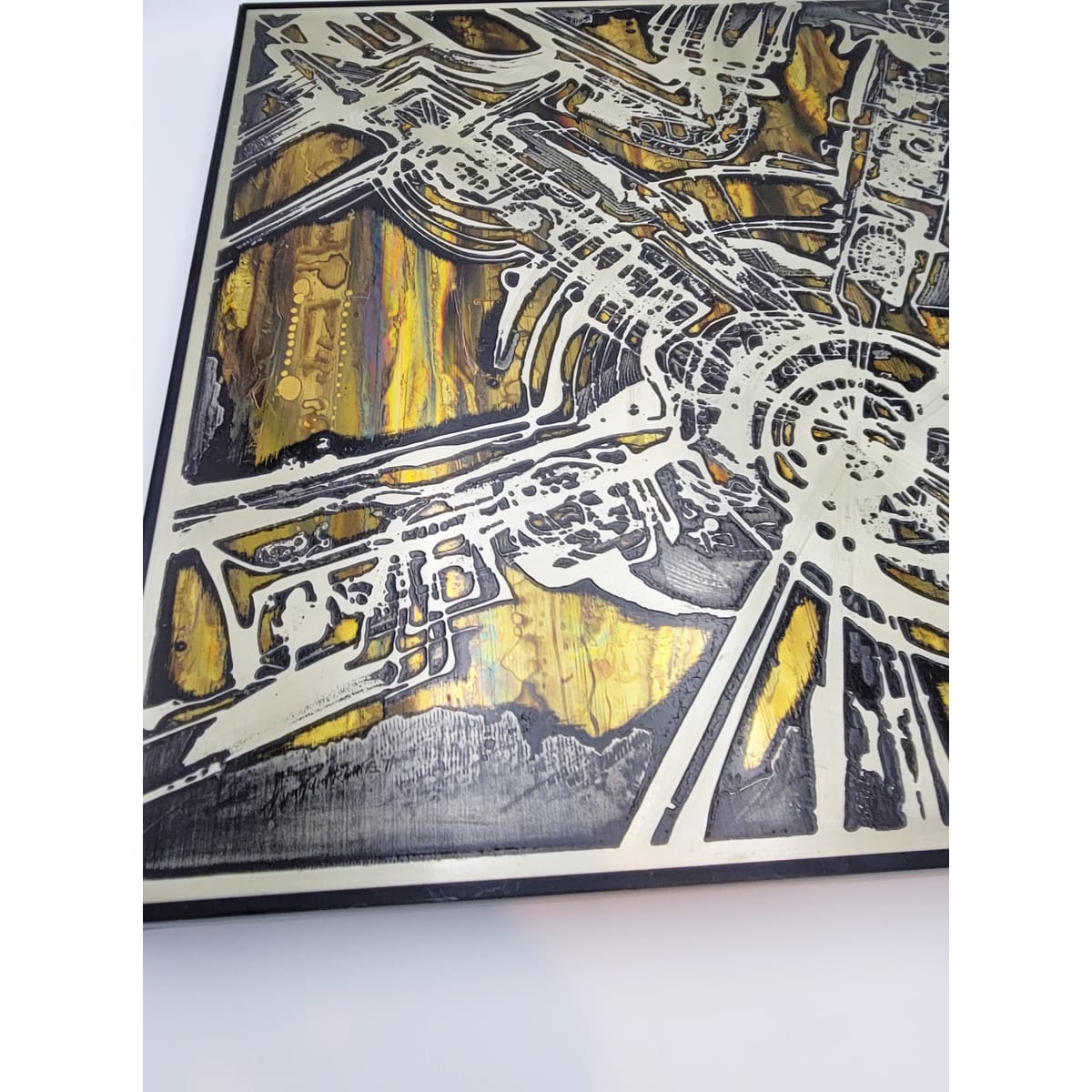 Rohne Art 1971 Bernhard Rohne Brutalist Mixed Metal Wall Sculpture Hand Signed/Dated