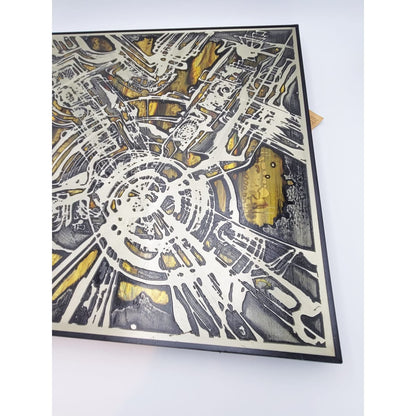 Rohne Art 1971 Bernhard Rohne Brutalist Mixed Metal Wall Sculpture Hand Signed/Dated