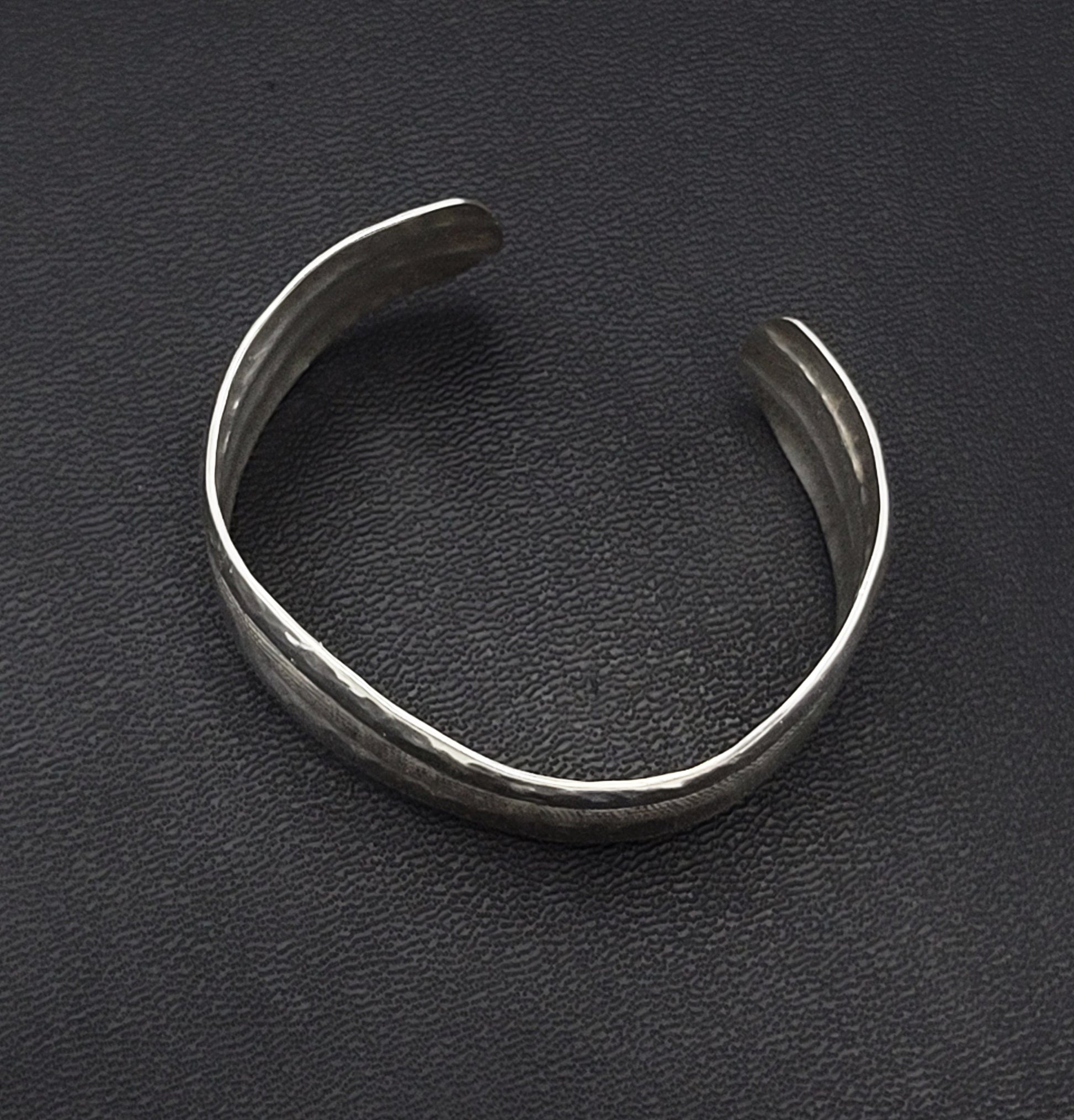 Rohner Jewelry Vintage Designer Rohner Sterling Silver Abstract Modernist Wide Cuff Bracelet