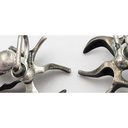 Ronald Hayes Pearson Jewelry Designer Ronald Hayes Pearson Sterling Pearl Abstract Modernist Earrings 1960s
