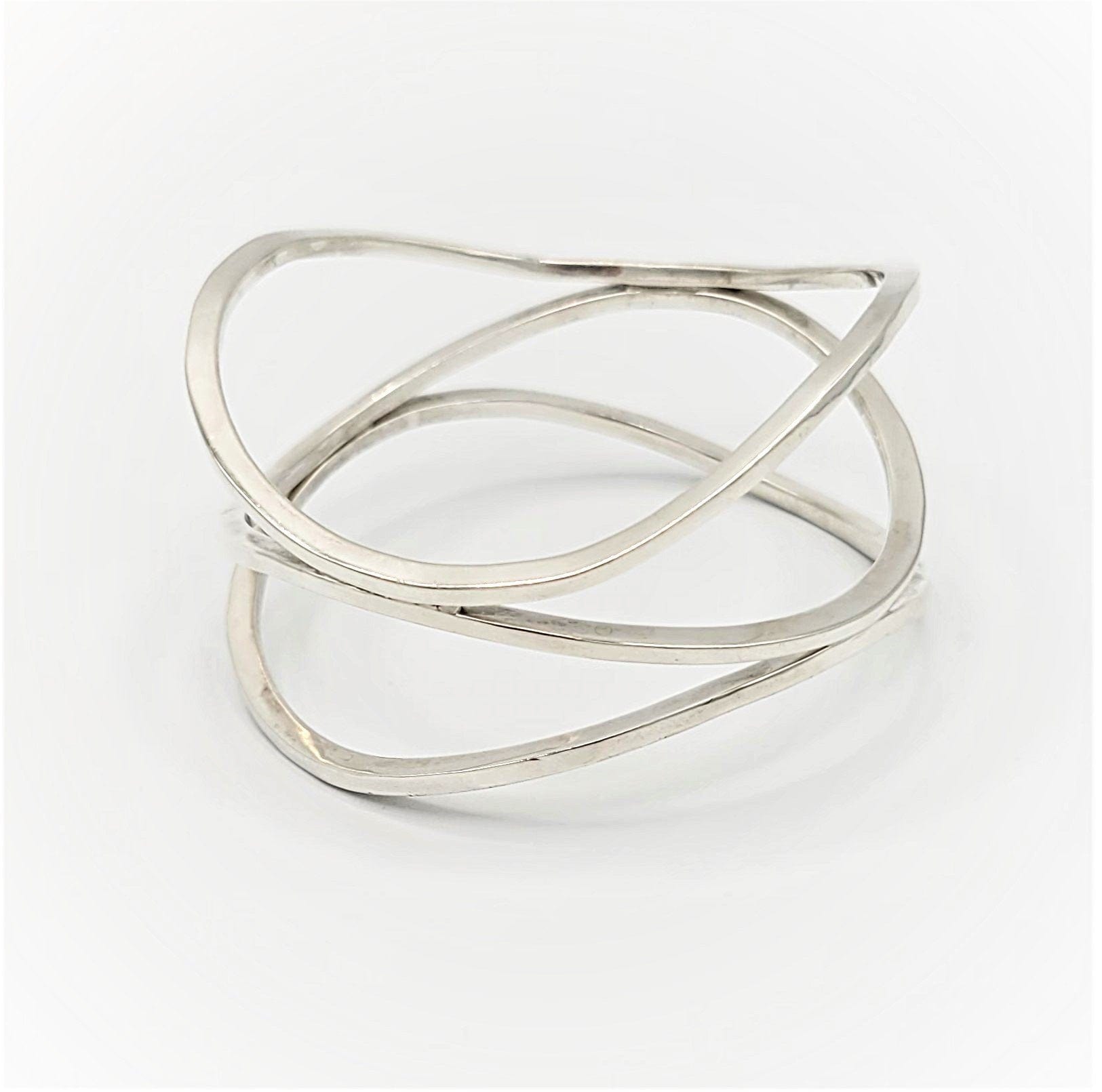 Ronald Hayes Pearson Jewelry Vintage Ronald Hayes Pearson 925 Sterling Silver Modernist Bangle Bracelet Signed