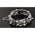 S. Christian Fogh Jewelry Denmark SC Fogh Art Deco 3D Leaves Berries Sterling Panel Bracelet 1950s
