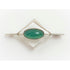 Salvaara Jewelry Vintage Salovaara Finland 925 Sterling Green Chalcedony Modernist Brooch Pendant