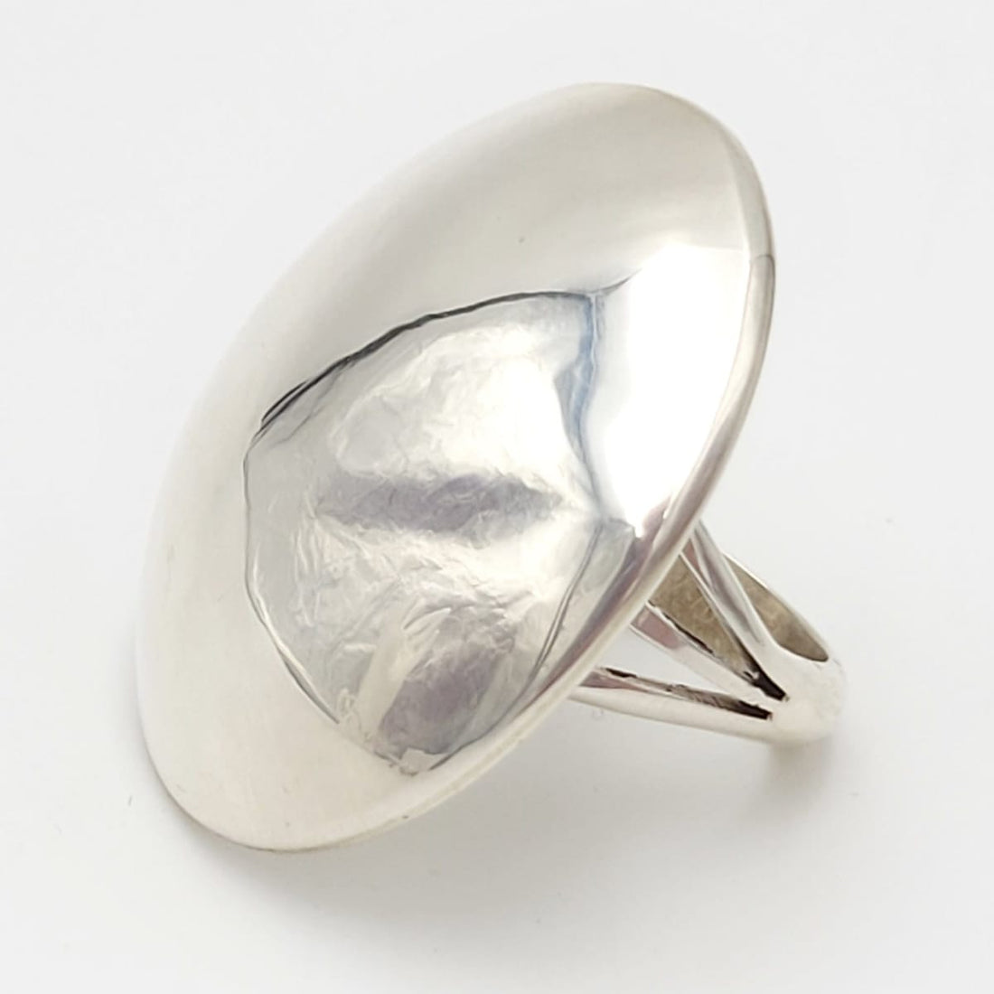 Sanel Jewelry Designer Sanel Spain Sterling Silver Huge Statement Cocktail Ring 1990&
