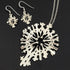 SH Jewelry SH Scandinavian Sterling Abstract Modernist Necklace & Earring Set