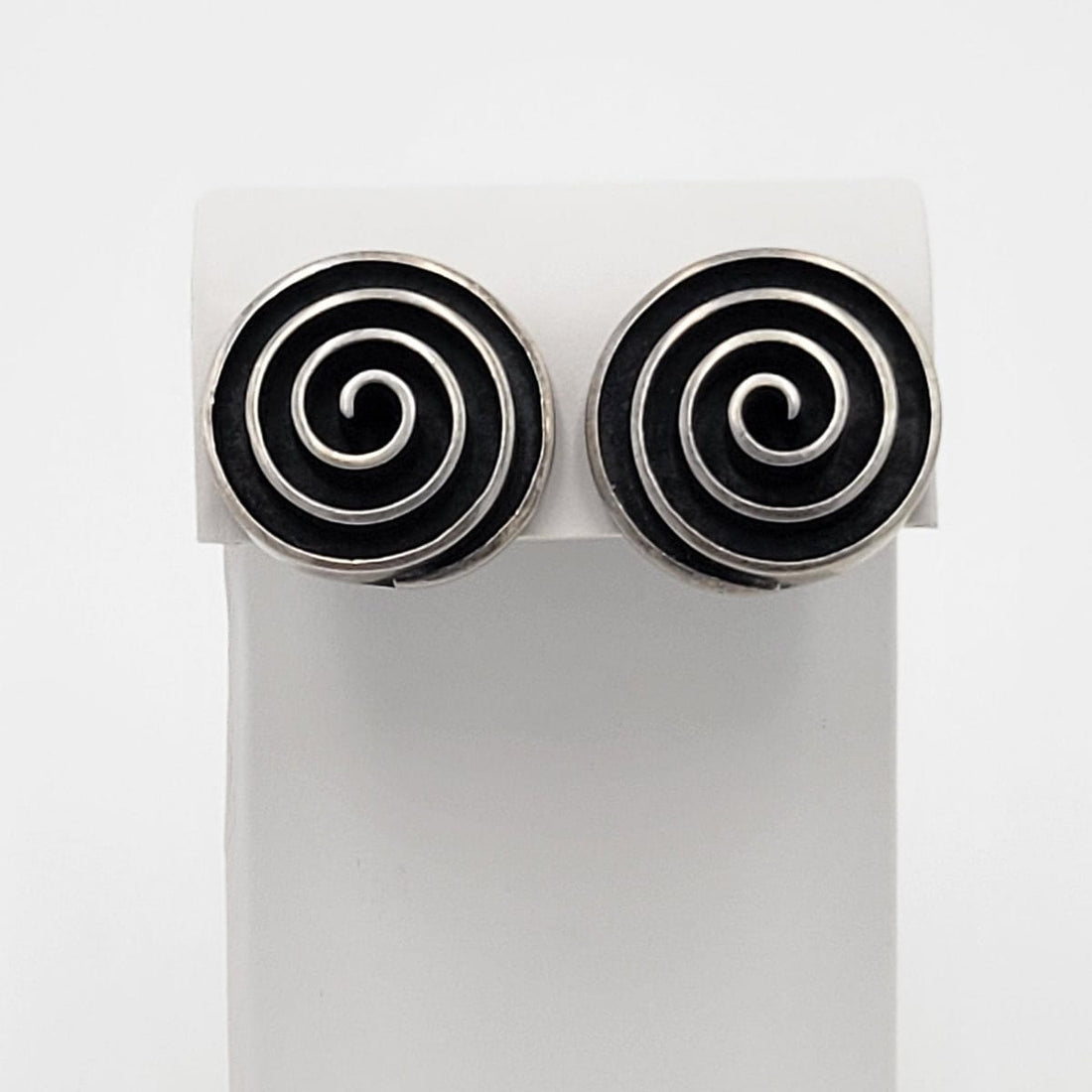 Sheri Liebert Jewelry Vintage California Designer Sheri Liebert Sterling Silver Modernist Swirl Earrings