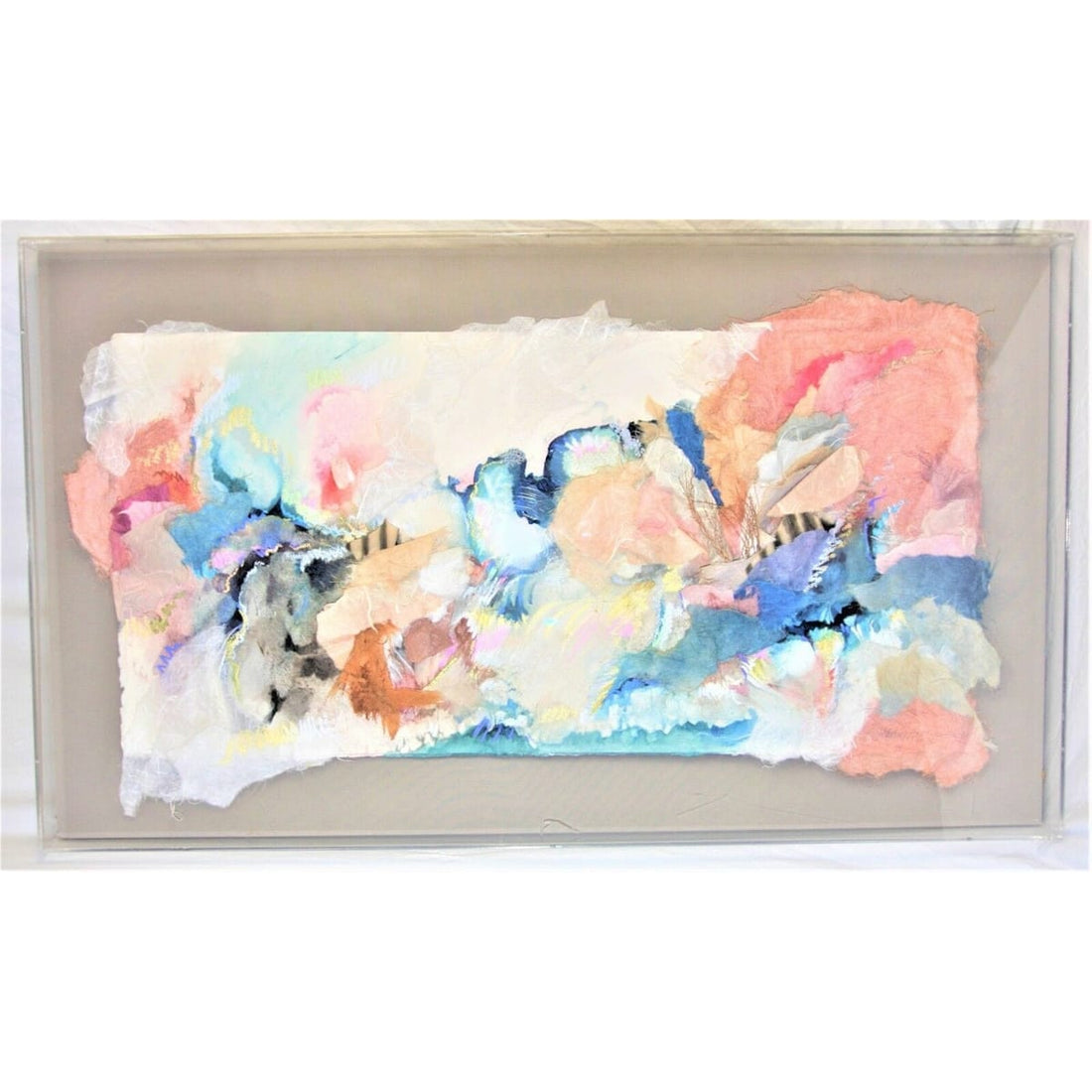 Sherry Andrens Owen Art Sherry Andrens Owen HUGE Mixed Media Fine Art Lucite Box Frame Signed/Dated EUC