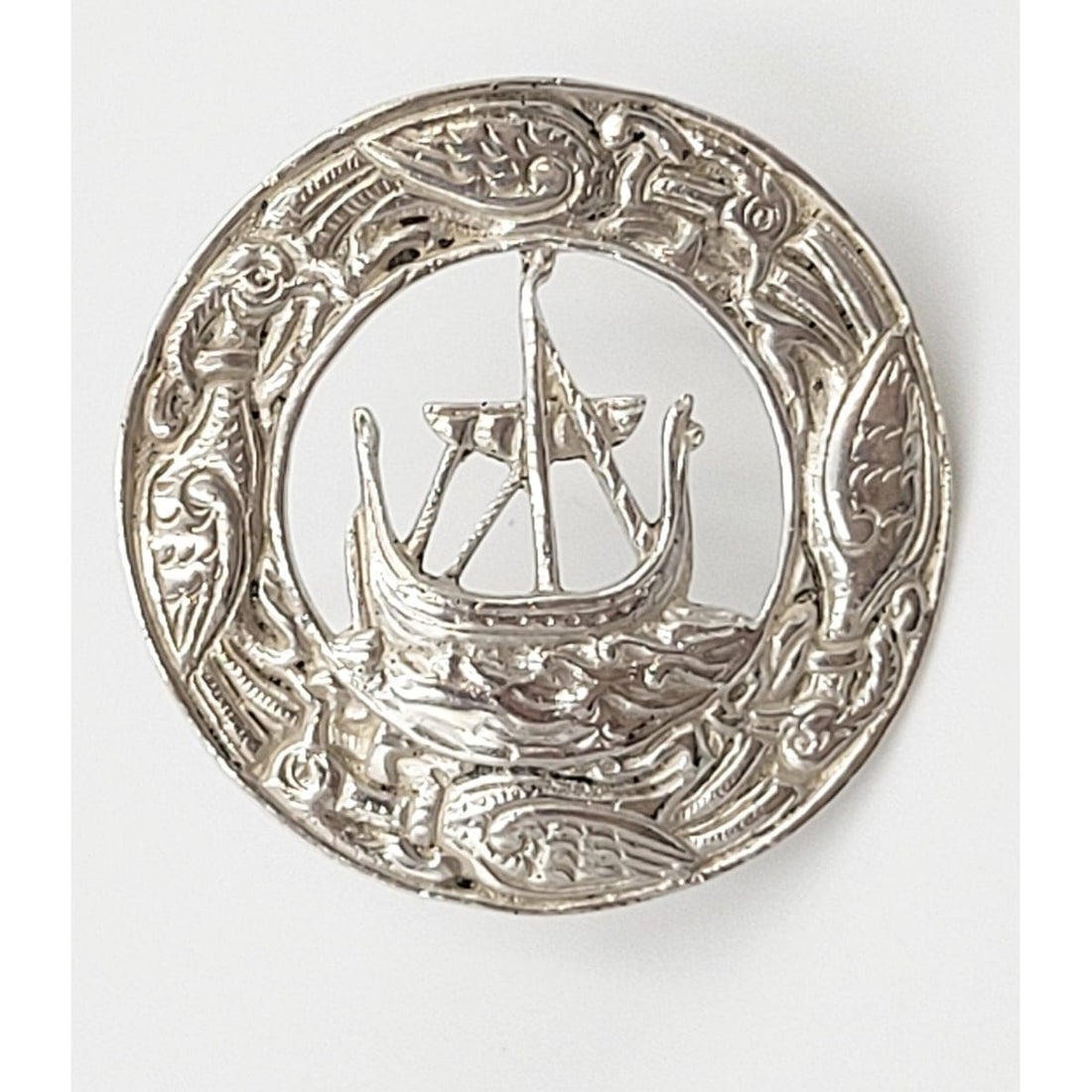 Shipton Co Jewelry RARE Shipton UK Imported to Dublin Ireland Solid Sterling Viking Celtic Pin 1938