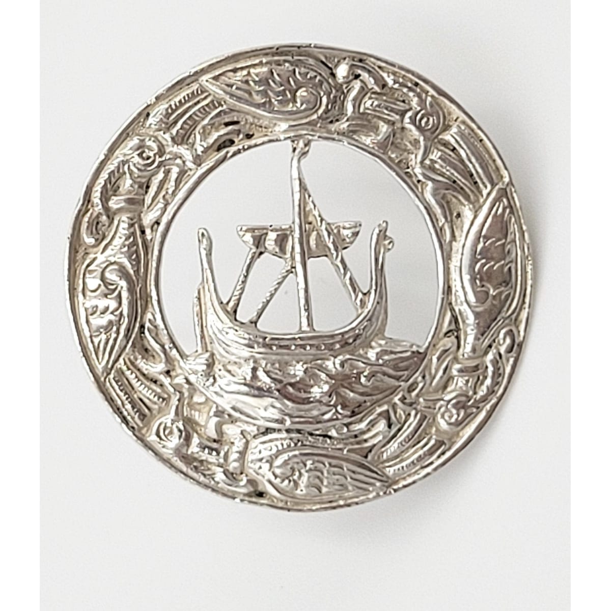 Shipton Co Jewelry RARE Shipton UK Imported to Dublin Ireland Solid Sterling Viking Celtic Pin 1938