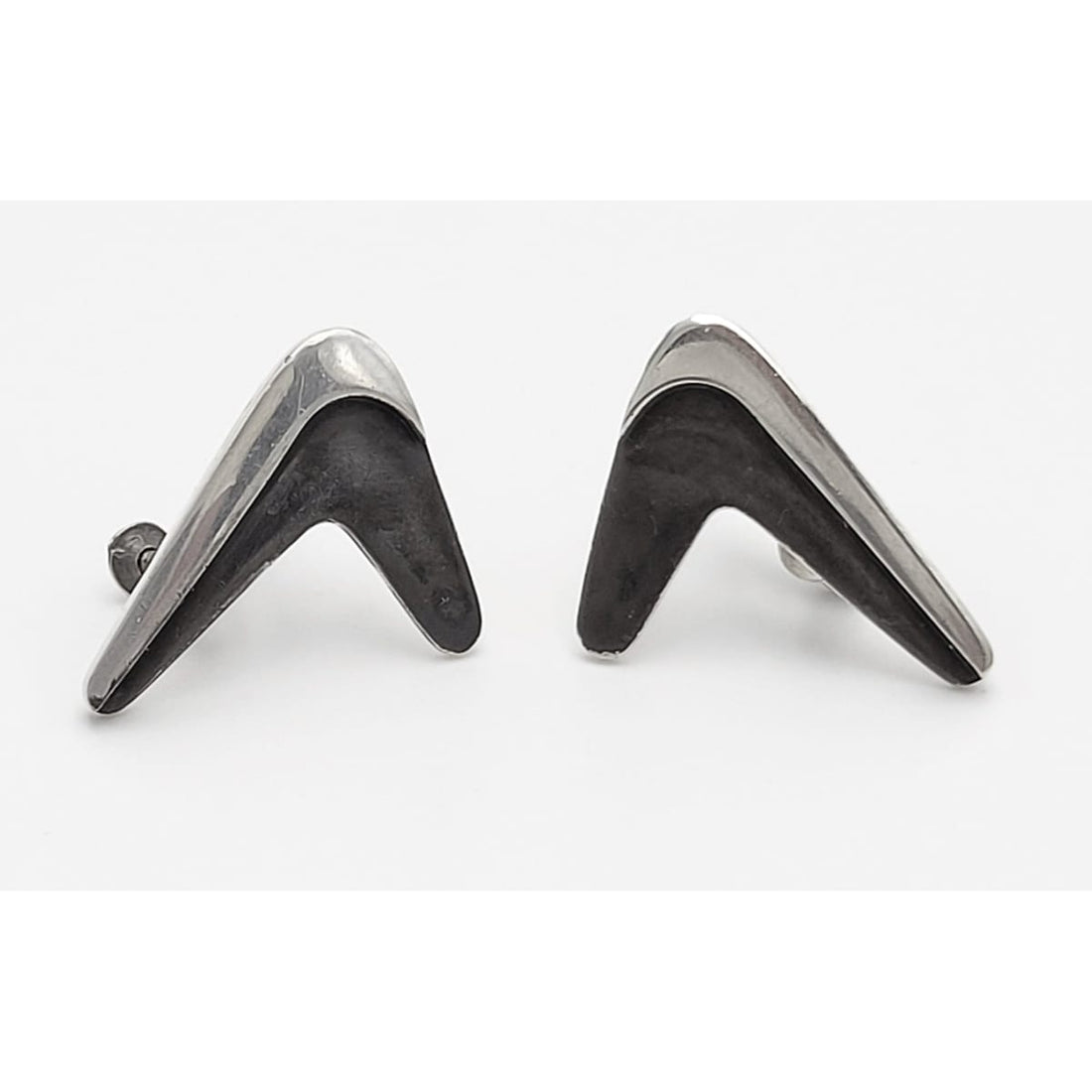 Sigi Tasco Jewelry Designer Sigi Pineda Taxco Modernist Sterling Earrings 1960&