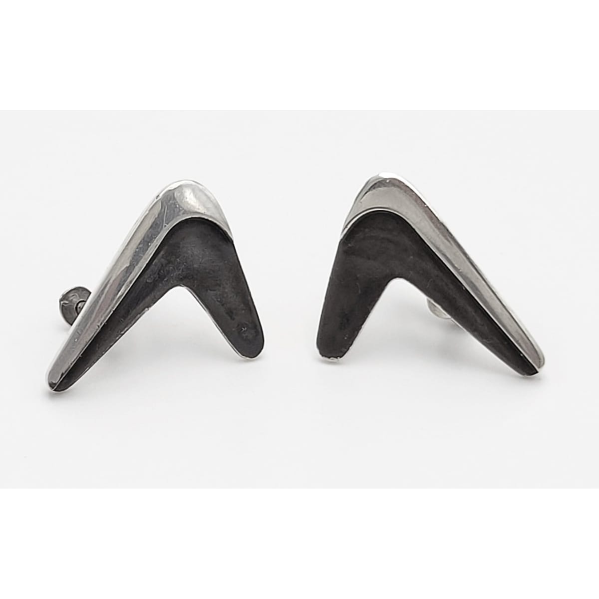 Sigi Tasco Jewelry Designer Sigi Pineda Taxco Modernist Sterling Earrings 1960&