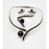 Sigi Tasco Jewelry Superb Sigi Tasco Sterling & Precious Stones Floating Orbs Demi Parure Set 1950s