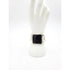 Sigi Tasco Jewelry Superb Sigi Tasco Taxco MASSIVE Sterling Black Obsidian Dbl Hinged Bracelet 50/60s