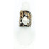 Simenda Jewelry Vintage 925SS - Baroque Pearl - White Topaz Large Artisan Brutalist Cocktail Ring