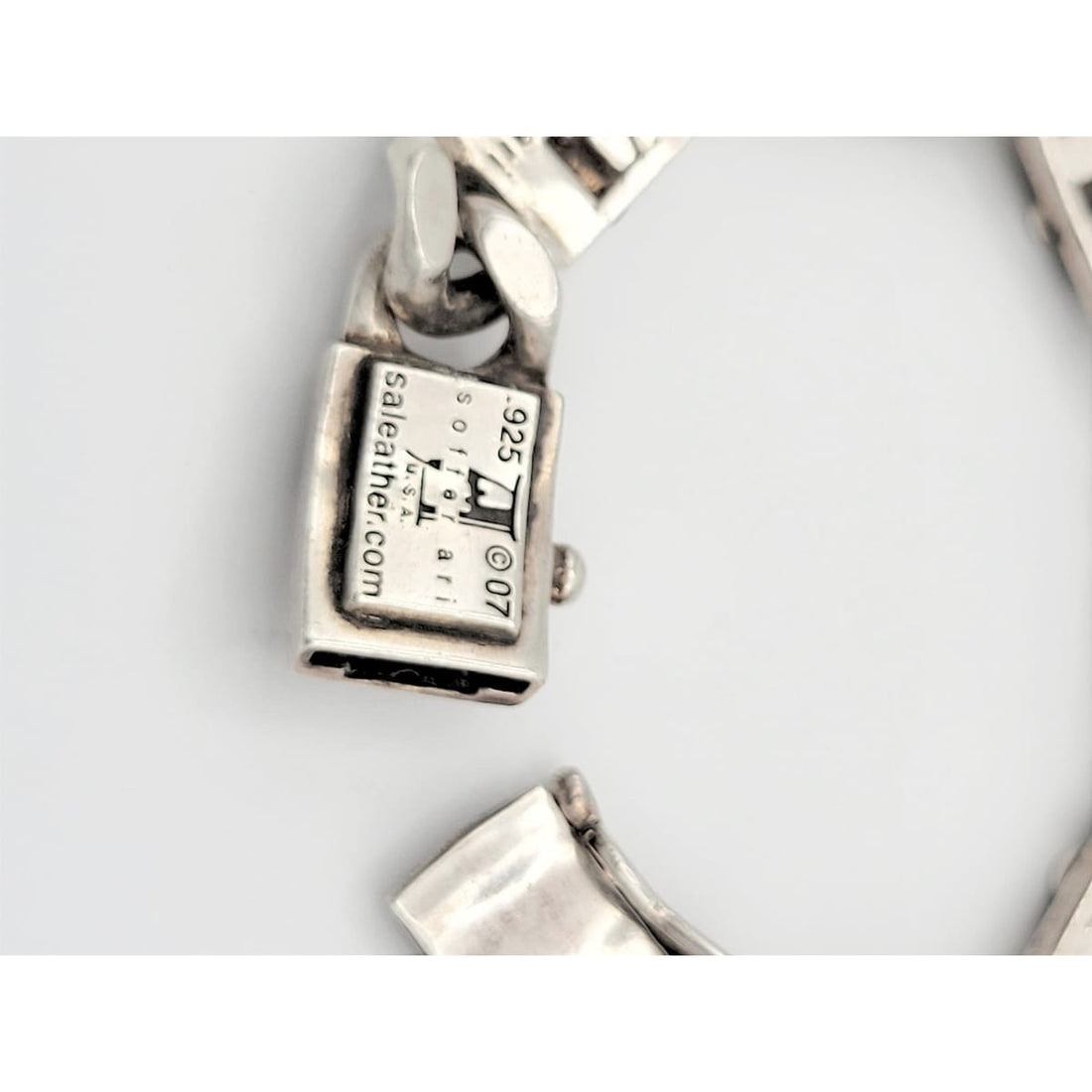 Soffer Ari Jewelry Retired Soffer Ari Sterling HEAVY 132g OG Fleur-de-lis Mens Links Bracelet