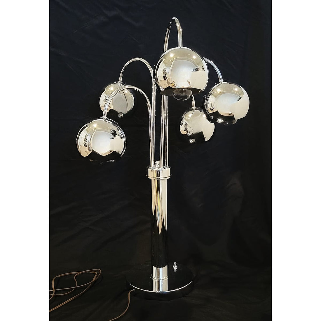 Sonneman for Kovacs Lighting Superb Sonneman 4 Kovacs Chrome 5 Arm Waterfall Eyeball Table Lamp 1960s