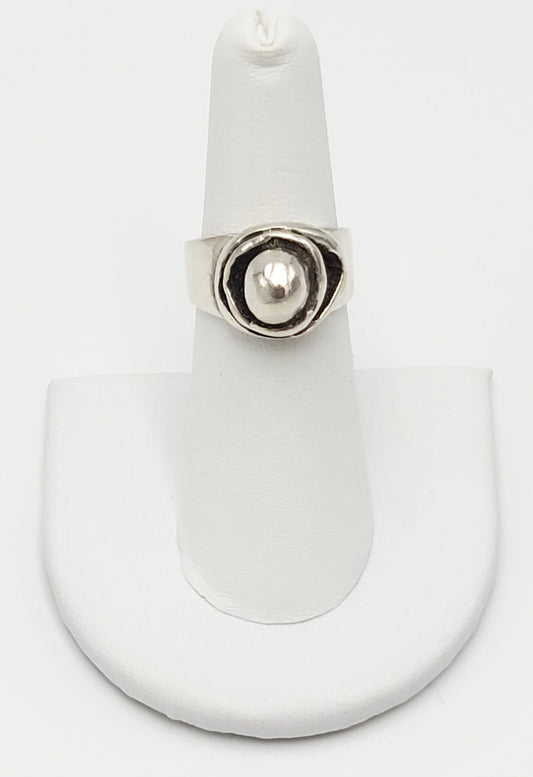 Sterling Ring Jewelry Vintage Sterling Silver Gusterman's Abstract Modernist Cocktail Ring