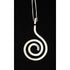 Sterling Silver Jewelry Vintage Sterling Silver Abstract Modernist Swirl Maze Pendant Necklace Circa 1980s