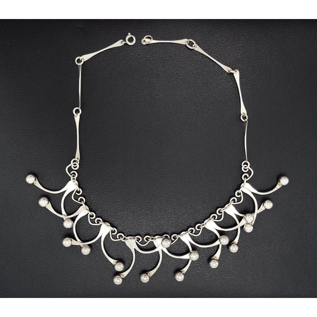 Sterling Silver Necklace Jewelry Designer Sterling Silver Necklace Circa