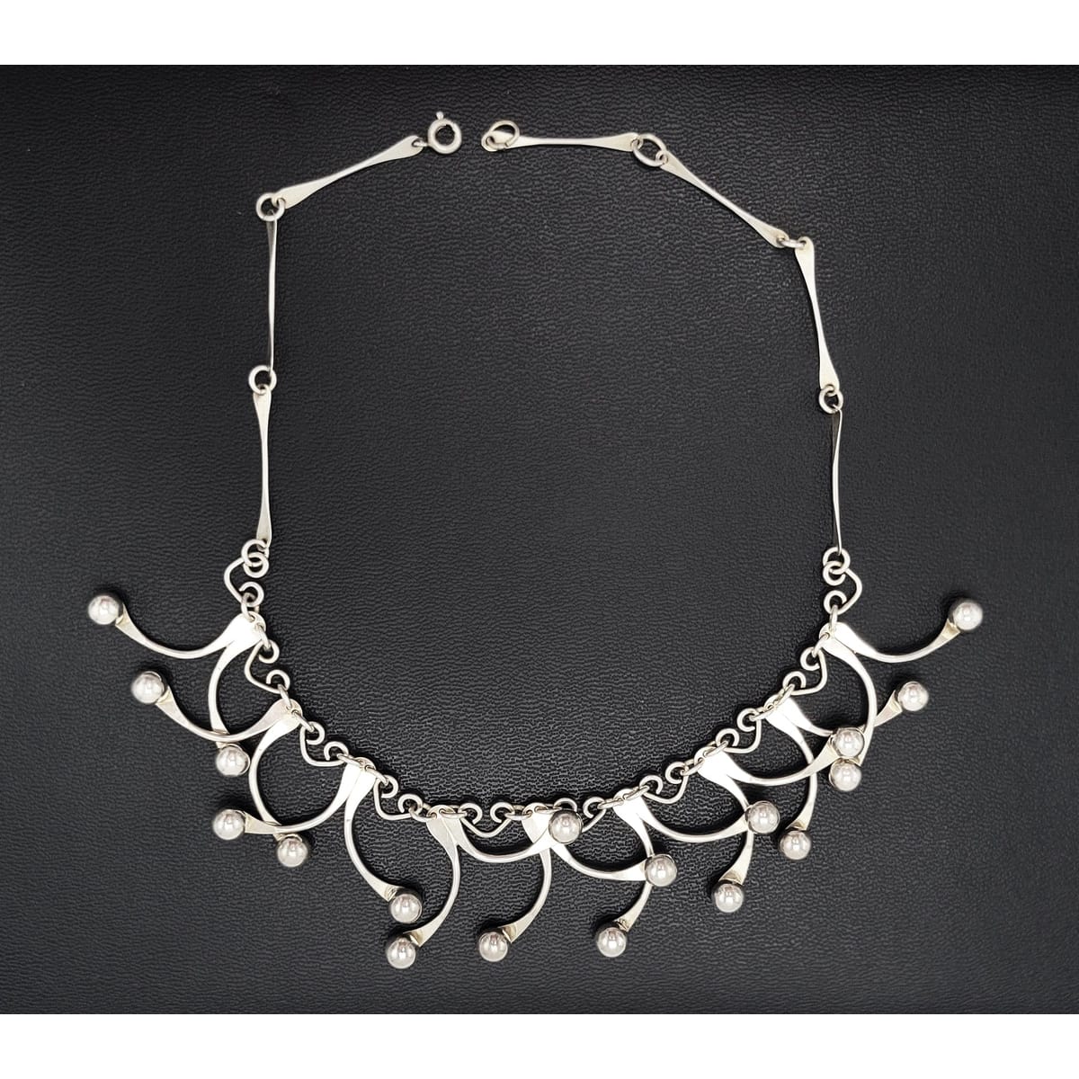 Sterling Silver Necklace Jewelry Designer Sterling Silver Necklace Circa