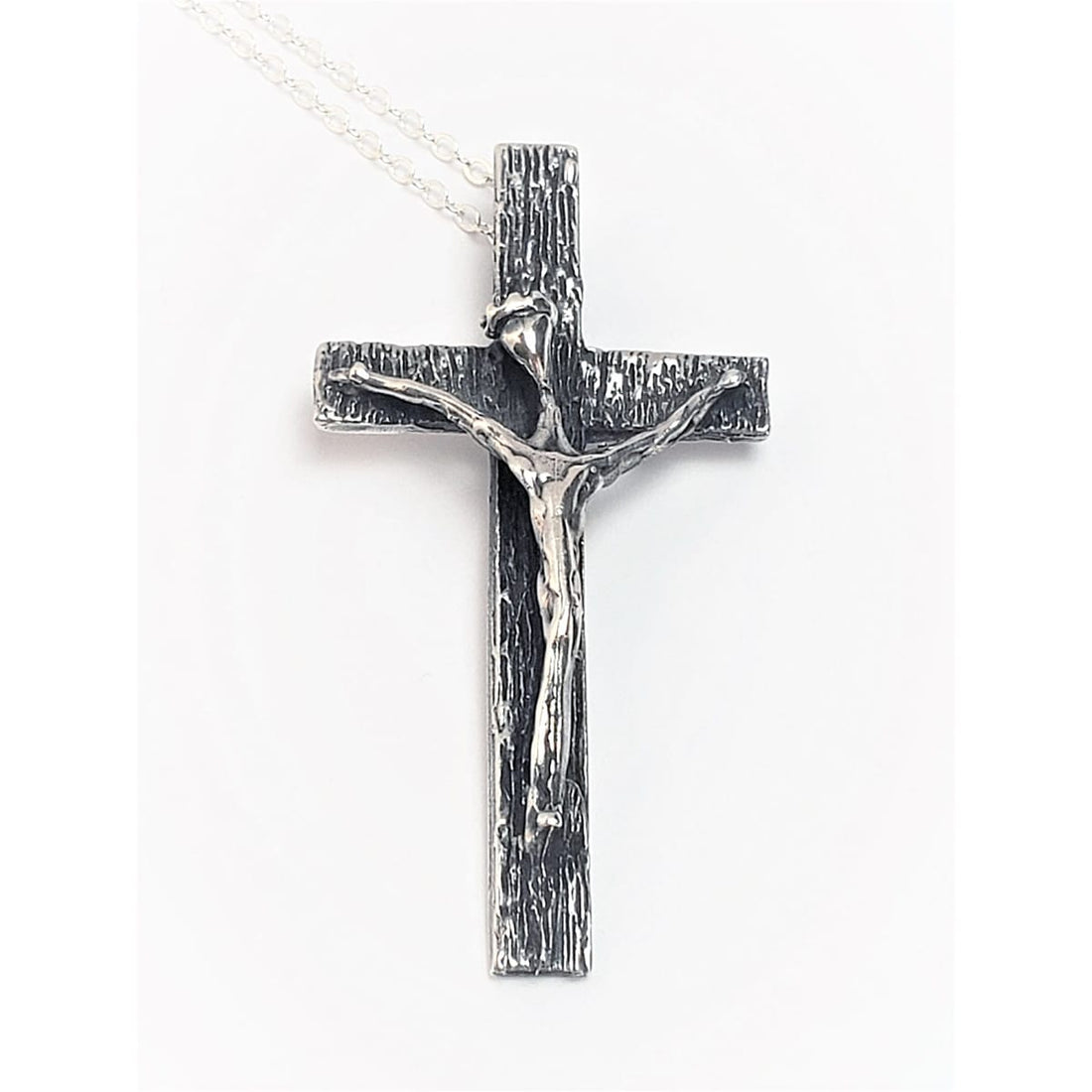 Storck Georgetown Sterling Jewelry Designer Storck Georgetown Sterling Abstract Modernist Huge Crucifix Necklace 60&