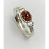 Swedish Silver Jewelry VNTG Scandinavian Sweden 835 Sterling & Amber Top Latch Bangle Bracelet 40s-50s