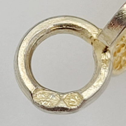 Swedish Sterling Jewelry Swedish Gold Sterling Art Deco Filigree 3D Flower Link Bracelet Circa 1940s