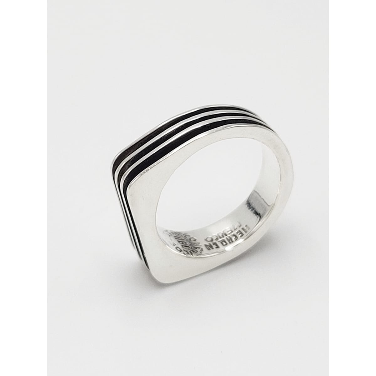 Taxco Jewelry Vintage Sterling ABG Taxco 3-D Grooved Unisex Ring Eagle 3 Stamped Signed