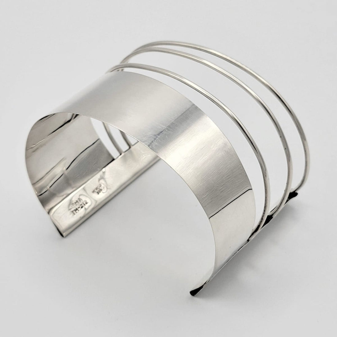 Taxco Sterling Jewelry Vintage Designer Sterling Modernist Taxco Cuff Bracelet