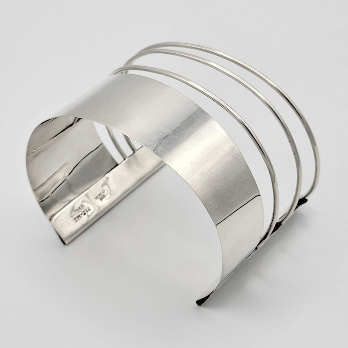 Taxco Sterling Jewelry Vintage Designer Sterling Modernist Taxco Cuff Bracelet